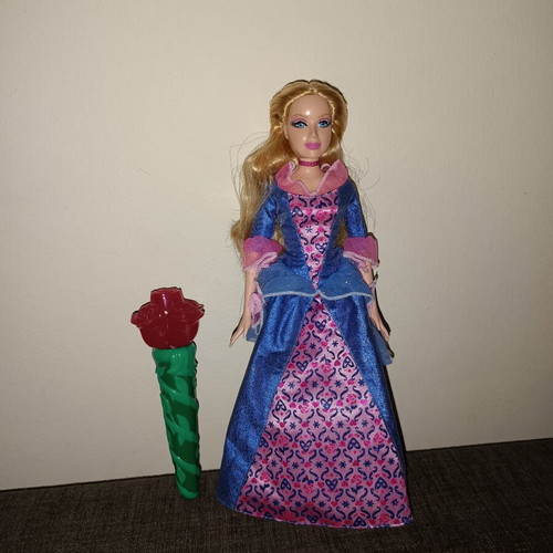 Barbie Sleeping Beauty 2007 doll used with original dress and magic wand