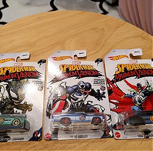 3 Hot Wheels Spiderman Maximum Venom