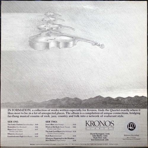 Kronos Quartet In Formation vinyl new, classical music