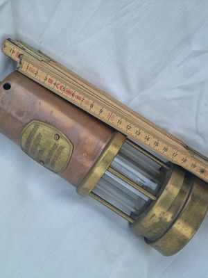 #0002# Vintage συλλεκτική λάμπα πετρελαίου. Ορείχαλκος. 1950s