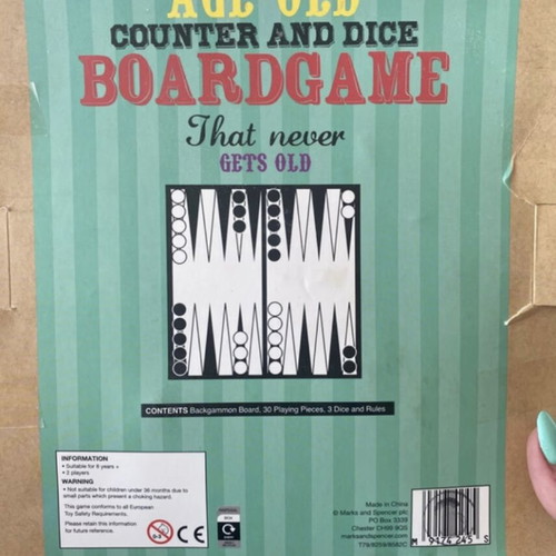 Marks and Spencer Backgammon wooden board game like new