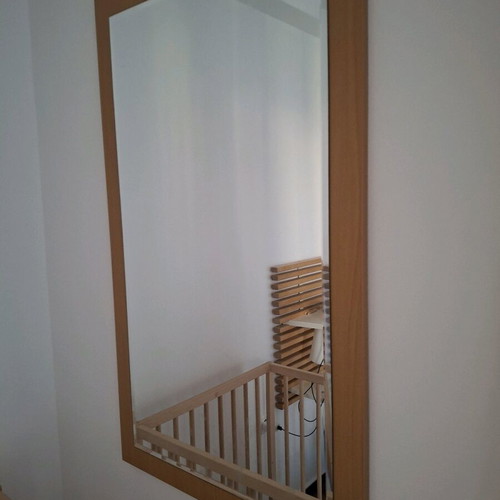 Handmade solid wood mirror like new