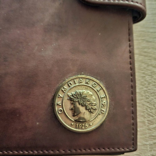Vintage leather agenda Olympiakos like new