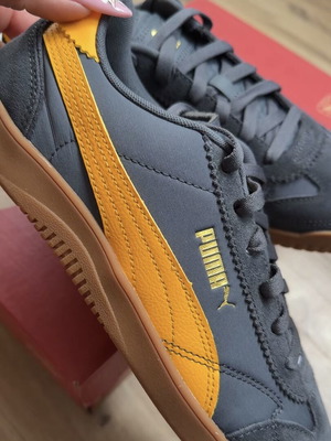 Puma Clyde OG sneakers new, gray and yellow, size 42