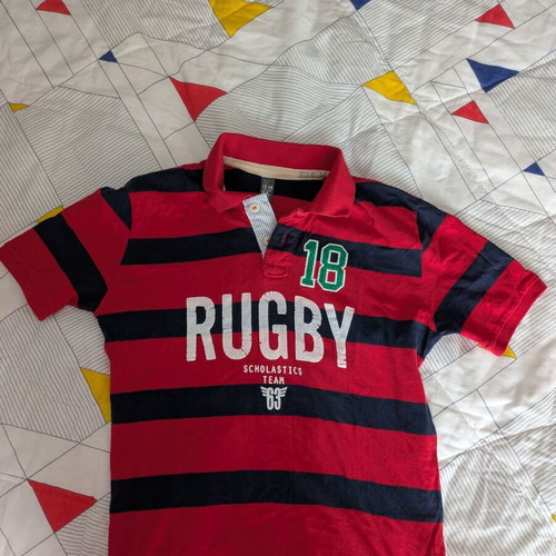 Zara polo shirt short sleeve used for boy 13-14 years red and black