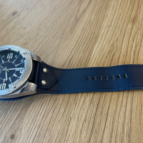 Ανδρικό ρολόι Season Time Power 48mm με μπλε δερμάτινο λουράκι καινούργιο