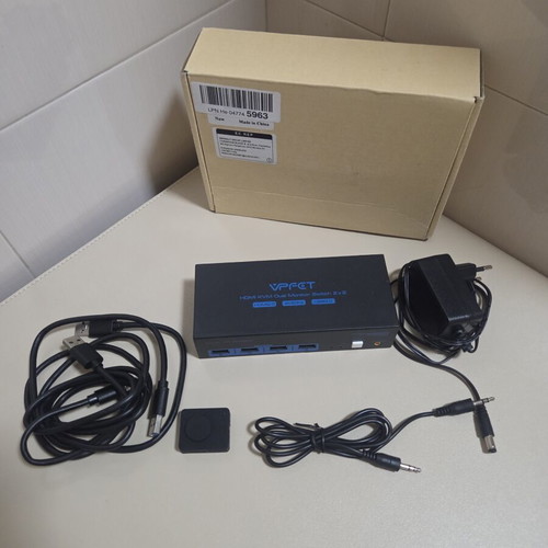 SW220 HDMI KVM Dual Monitor Switch 2 Ports 4K 60Hz USB 3.0