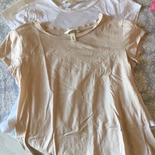 Beige vest Frenchie used with two new H&M T-shirts gift