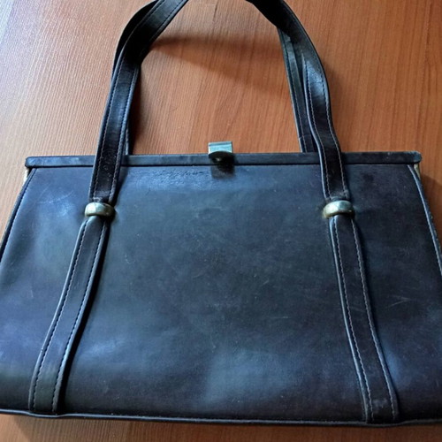 Vintage handbag 1975, brown color