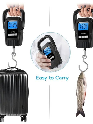Electric hanging scale with LCD display, new, 50kg capacity