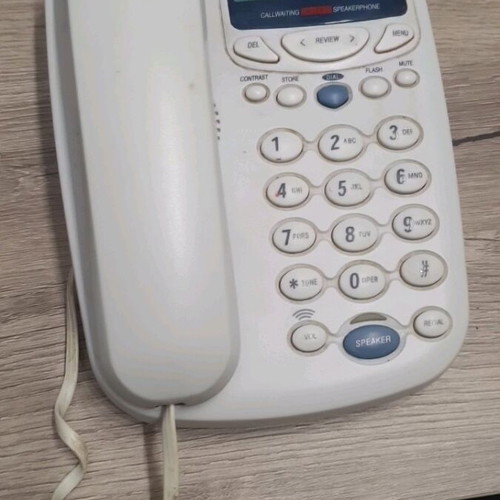 Corded home phone with screen white, like new