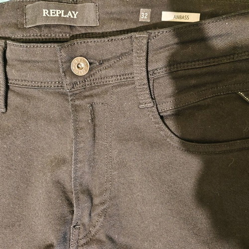 Replay Anbass Jeans Slim Black 32W/34L New
