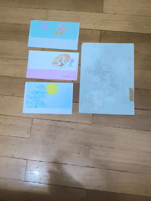 Correspondence paper used with three envelopes and one sheet
