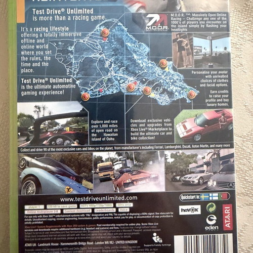 Test Drive Unlimited Xbox 360 game like new
