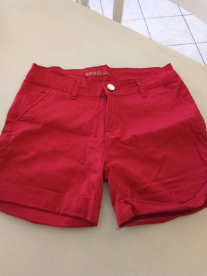 Poplin red shorts like new, size M 38 10