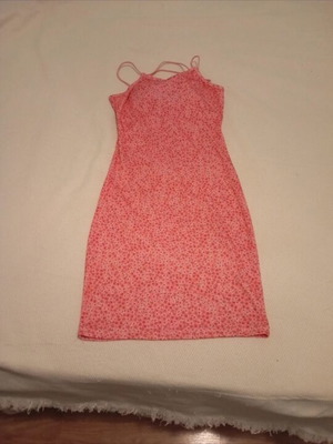 Women's midi dress pink like new, size M