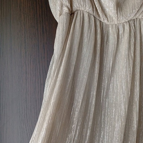 Zara women's dress new, silver, size M