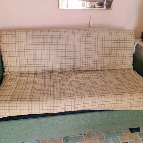 Double sofa bed used, dimensions 188x92