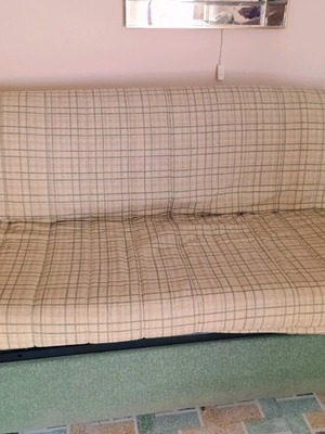 Double sofa bed used, dimensions 188x92