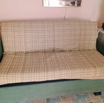 Double sofa bed used, dimensions 188x92