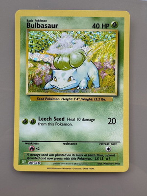 Pokemon Bulbasaur vintage mind holo card new