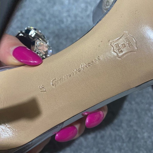 Gianvito Rossi high heels like new, PVC with crystals