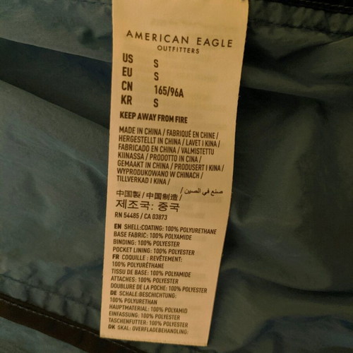 American Eagle Windbreaker jacket size S like new, blue