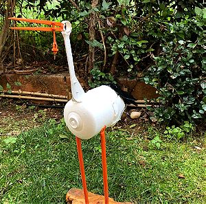 Stork πελαργός μεταλλικός έργο upcycling second chance for reuse