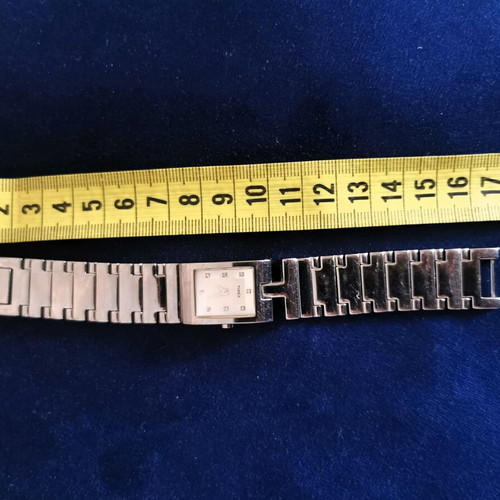 Timex women's quartz watch with used silver metal bracelet