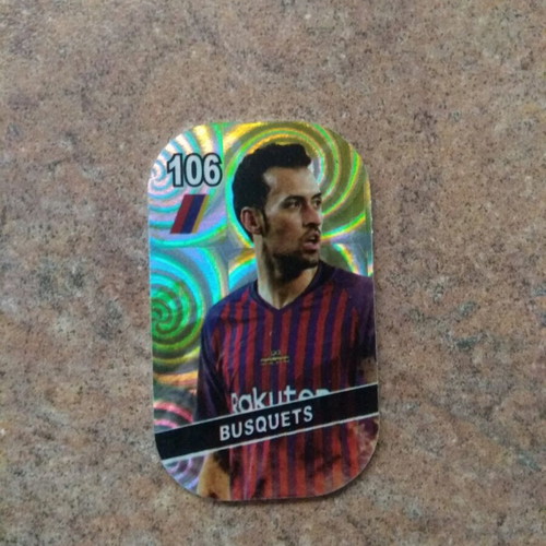 Busquets metal tag collectible, new, European Football Stars 2018-2019