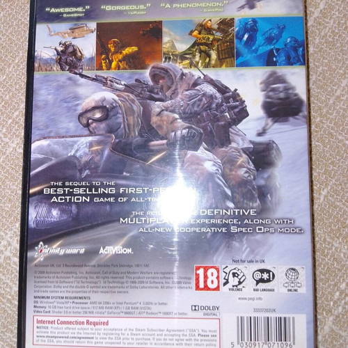 PC Games pack used: The Temple of Elemental Evil & Call of Duty Modern Warfare 2
