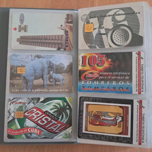 Collection of 120 used phone cards from around the world