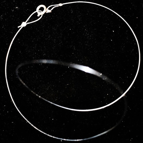 Invisible silicone necklace cord with Sterling silver 925 clasp new