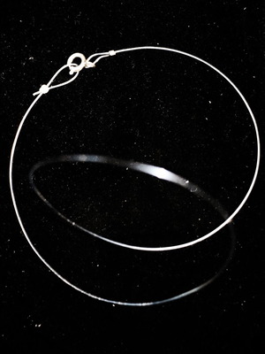 Invisible silicone necklace cord with Sterling silver 925 clasp new