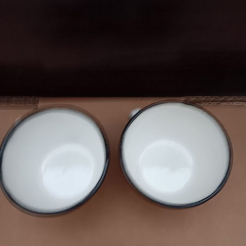 Set of 2 small metal cups used