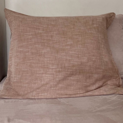 Set of 2 dark beige decorative pillowcases 70 x 80 cm like new