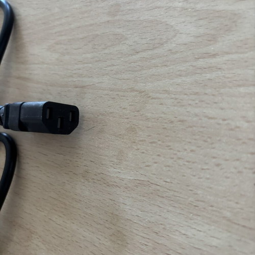 Power cord used with Schuko plug and IEC socket for computers and printers