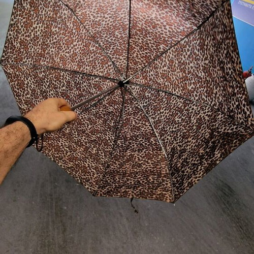 Small umbrella used, beige