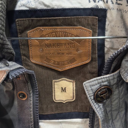 Naketano men's jacket size M like new, gray and blue