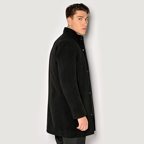 Sogo men's black half coat new, regular fit