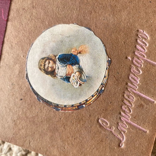 Vintage notepad with special paper and binding