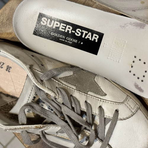 Golden Goose Superstar sneakers size 38 like new, white and grey