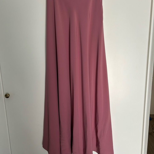 Long dress handmade from georgette, rotten apple color, size S like new