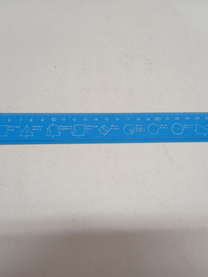 Χάρακας vintage 30 cm με σχήματα γεωμετρίας μεταχειρισμένος