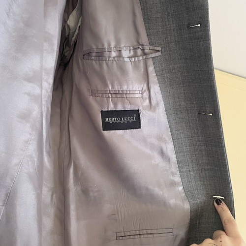 Berto Lucci jacket used, size L, black and grey