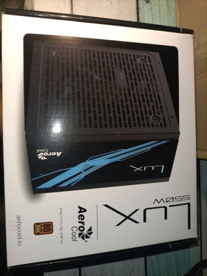 Aerocool LUX 550W Μαύρο Τροφοδοτικό Υπολογιστή Full Wired 80 Plus Bronze