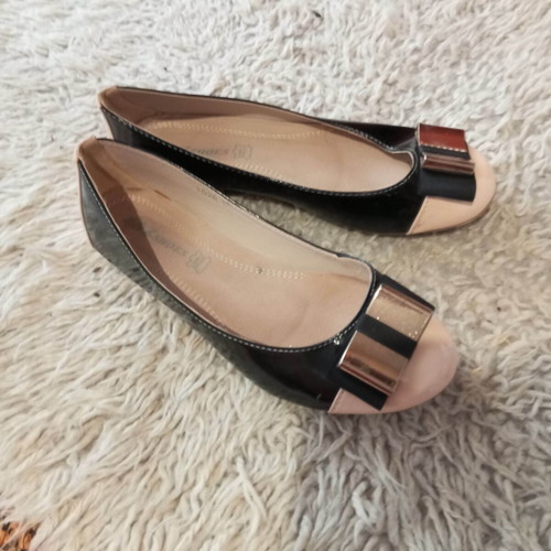 Ballerina shoes used, size 38, black and beige