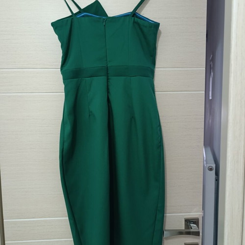 Trendyol women's midi dress like new, green, size 36