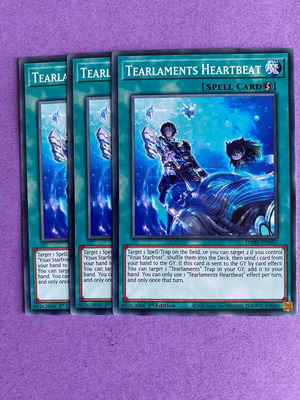 Yu-Gi-Oh Tearlaments Heartbeat x3 1st Edition Spell Card σαν καινούργιο