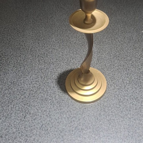 Vintage μπρούτζινο κηροπήγιο 17cm Made in India, σαν καινούργιο